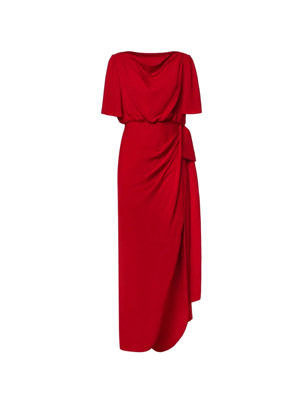 Valentino Garavani draped-detail silk dress - Rot