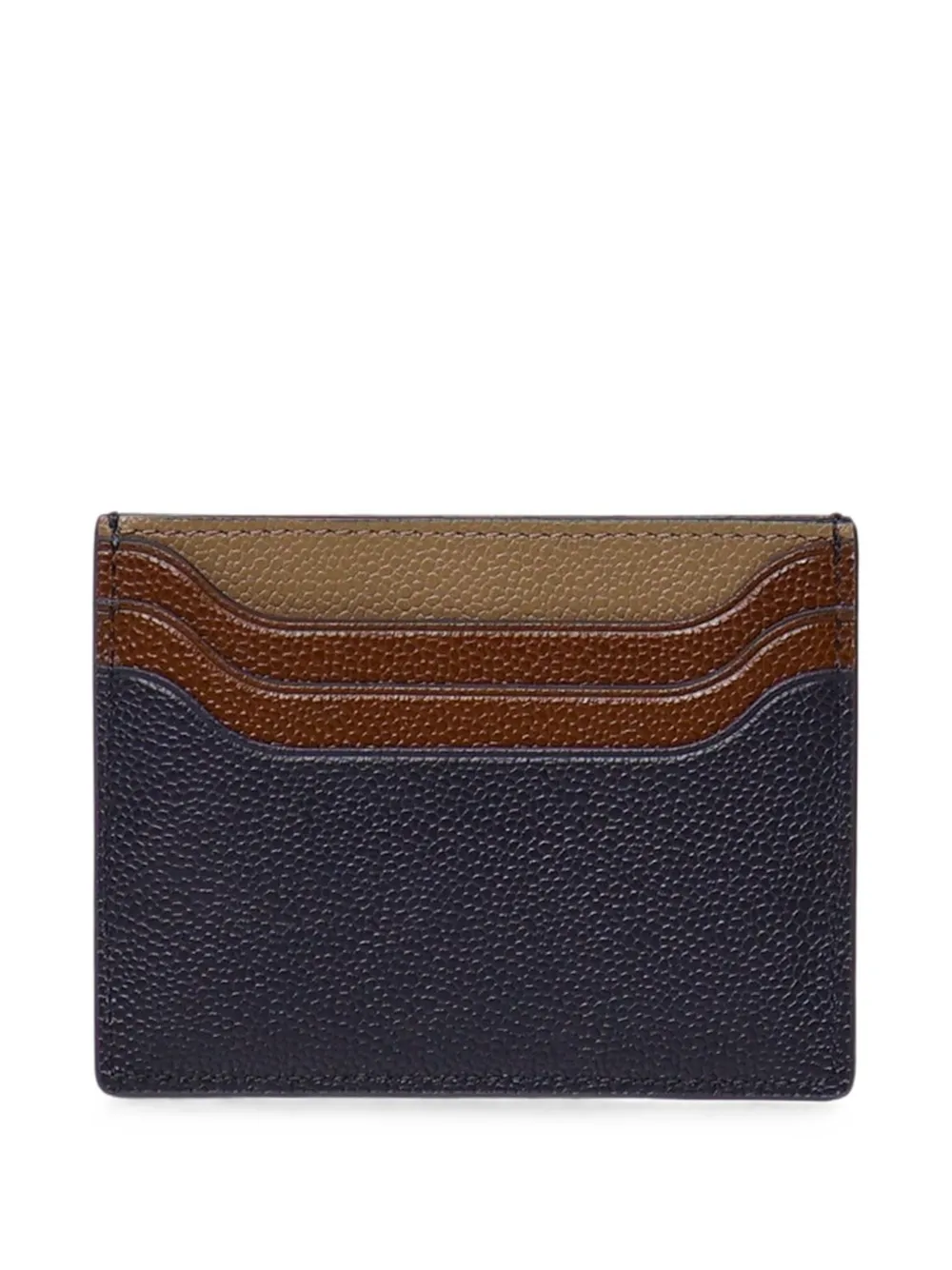Tod's logo-plaque pebbled-leather cardholder Blauw