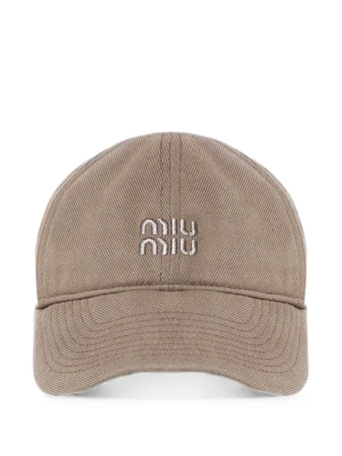 Miu Miu drill baseball cap