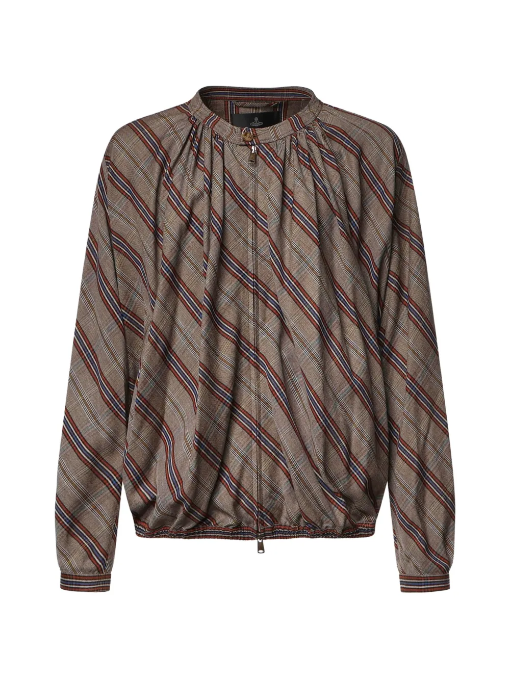 Vivienne Westwood striped zip-up shirt - Marrone