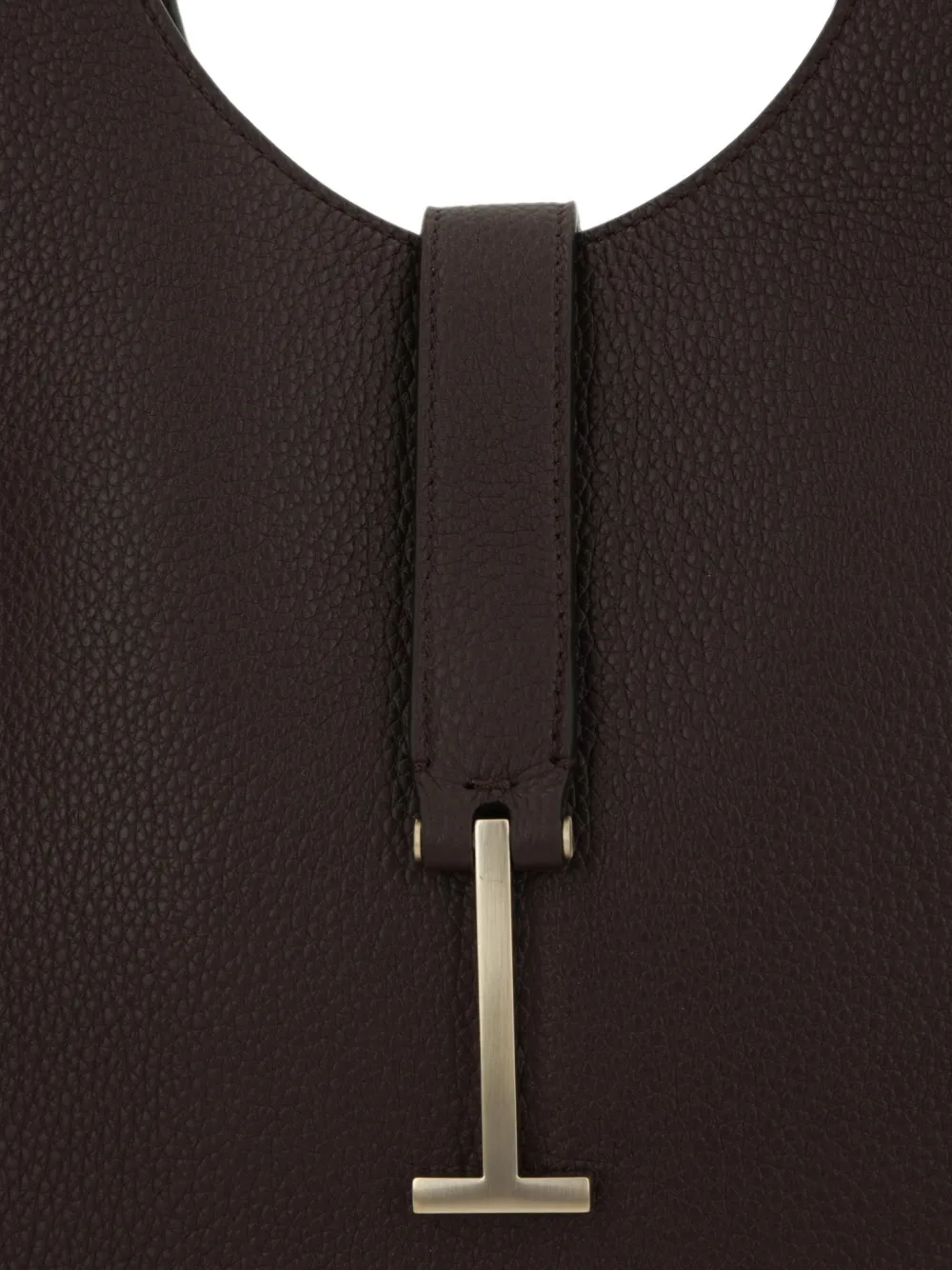 TOM FORD Medium Kara Leather Tote Bag in Brown, view 4