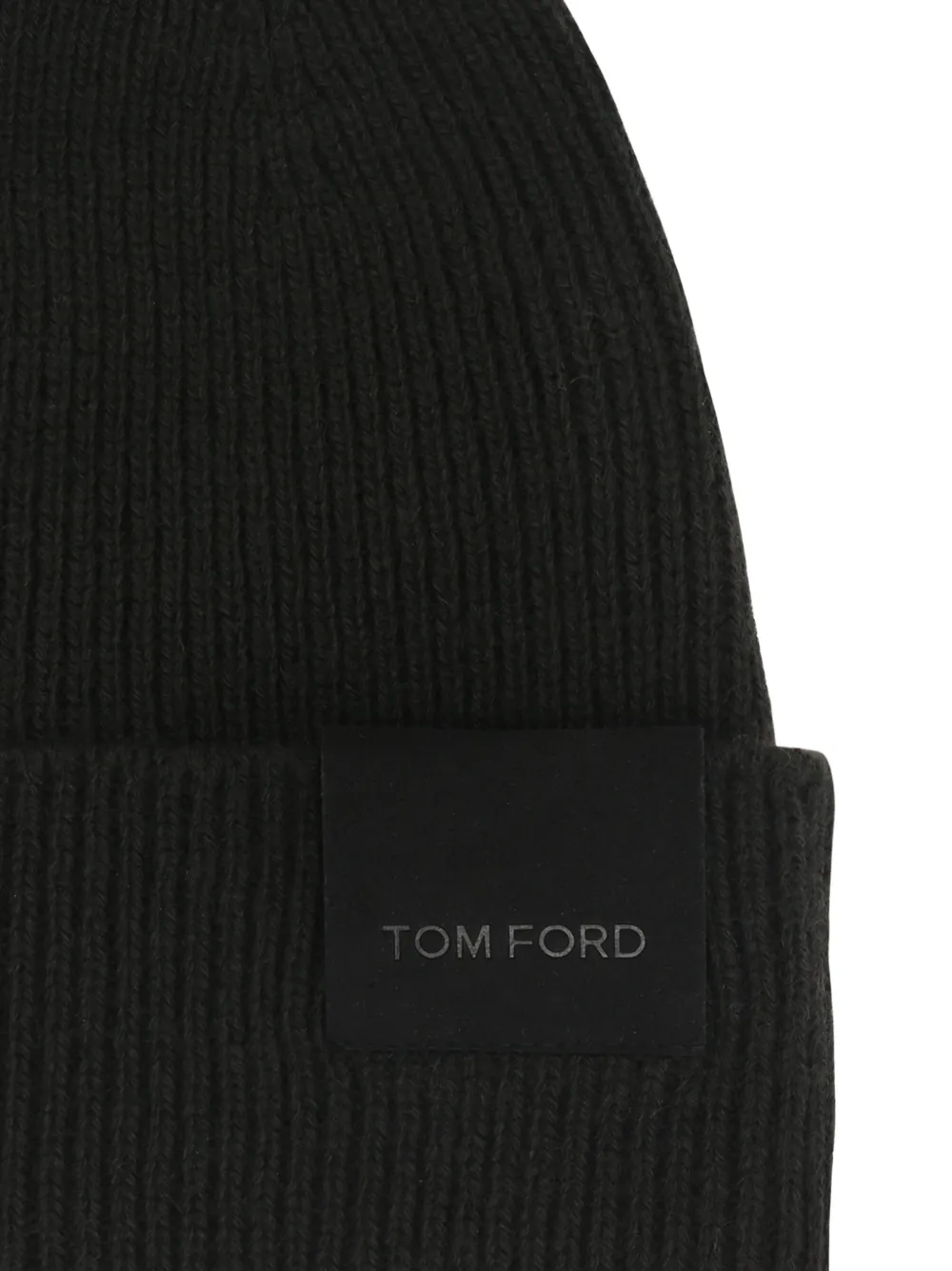 TOM FORD Muts met logopatch Zwart