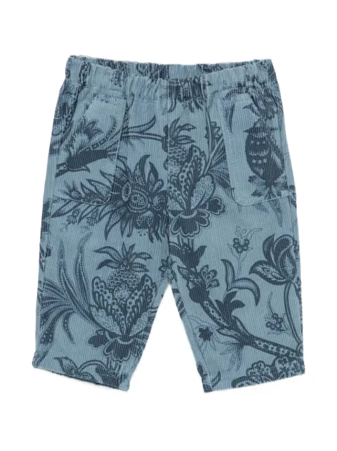 ETRO KIDS floral-print corduroy trousers