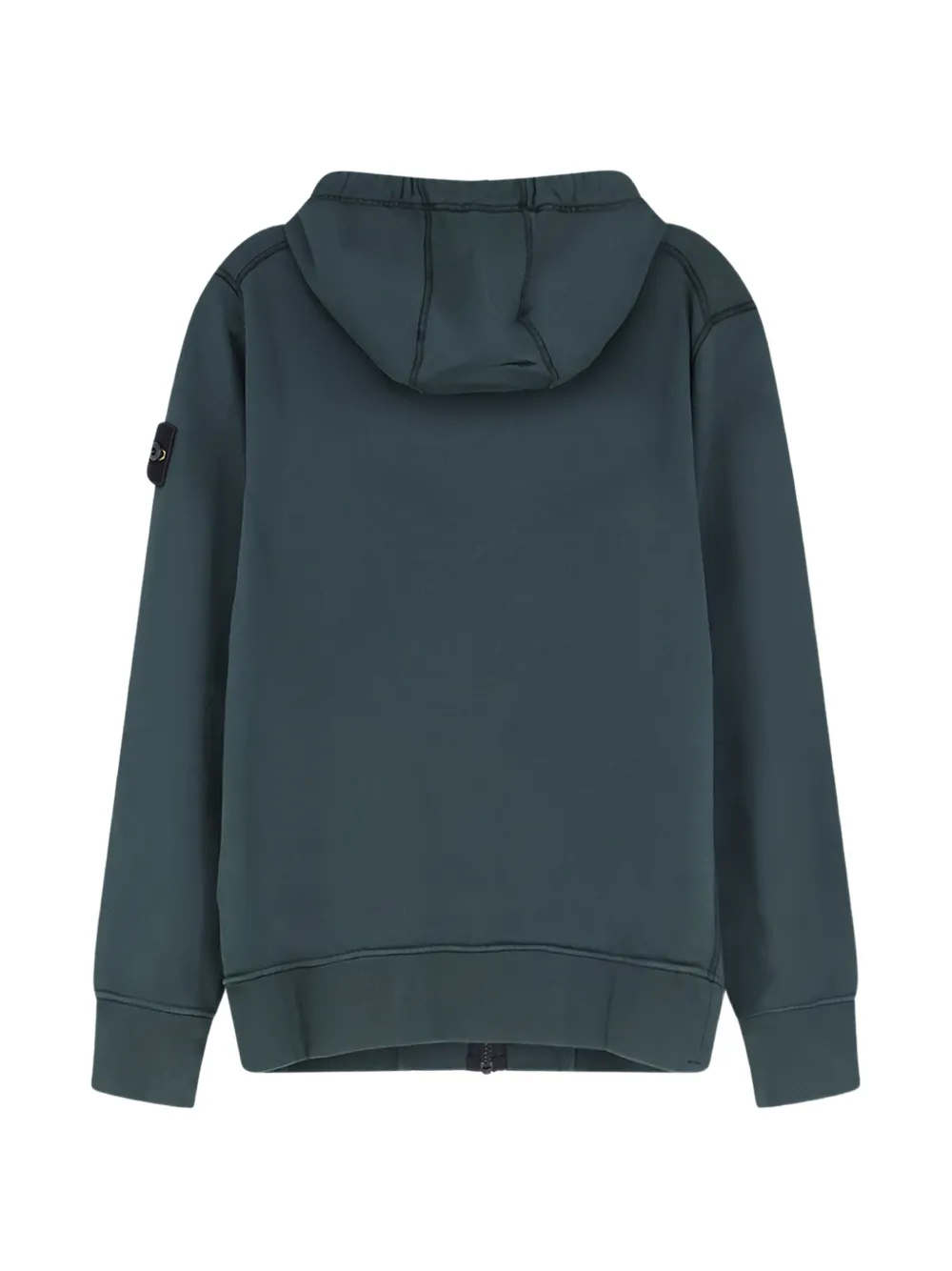 Stone Island Fleece sweater van biologisch katoen met capuchon Groen
