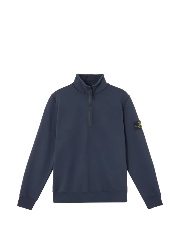 Stone Island ハーフジップセーター | ブルー | FARFETCH JP
