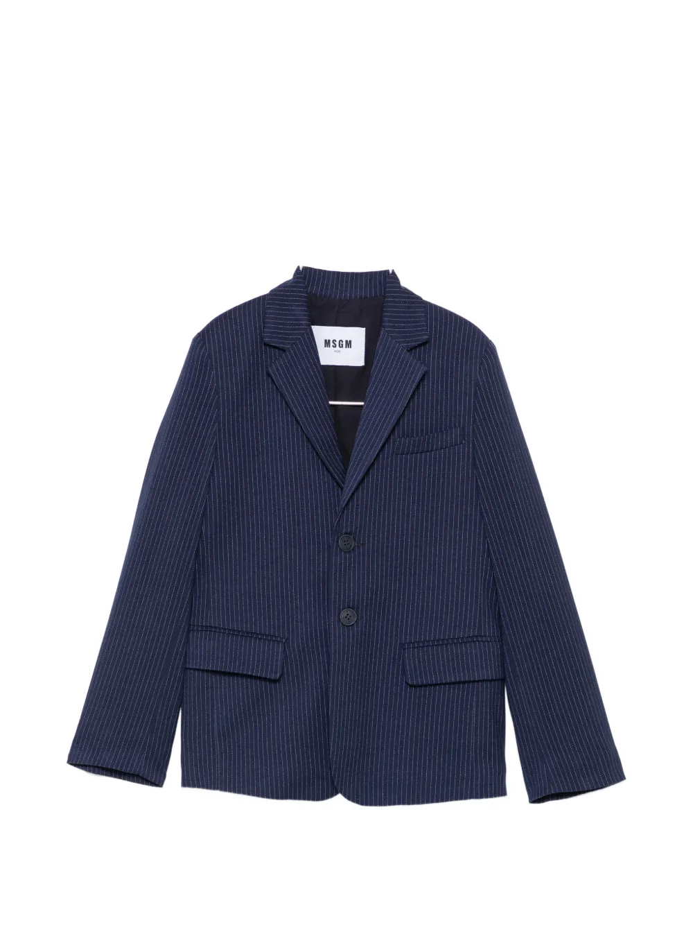 MSGM Kids pinstripe blazer - Blu