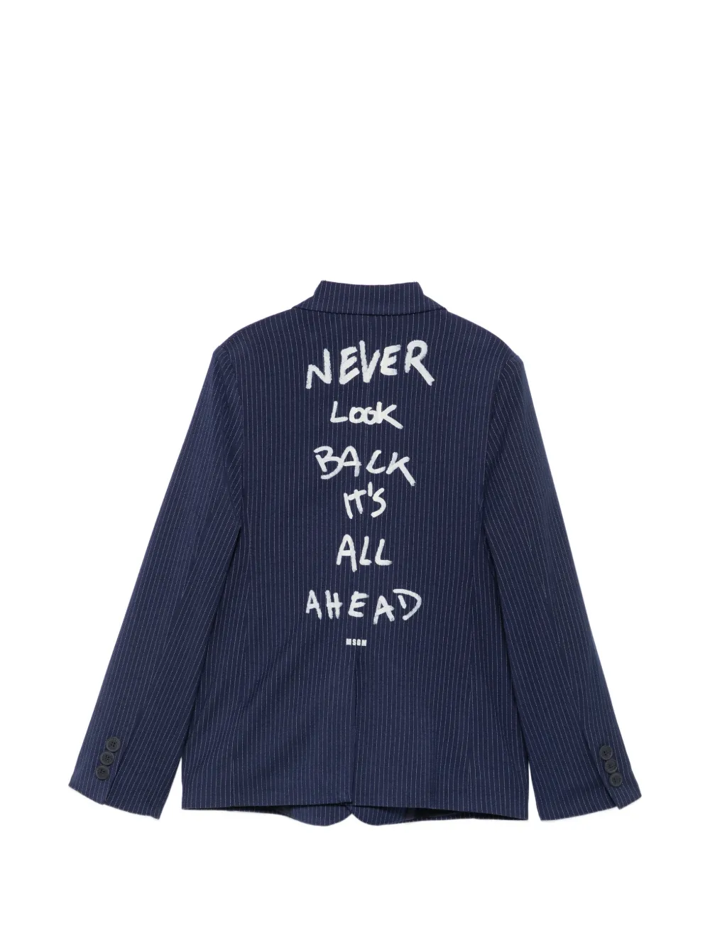 MSGM Kids Blazer met krijtstreep Blauw