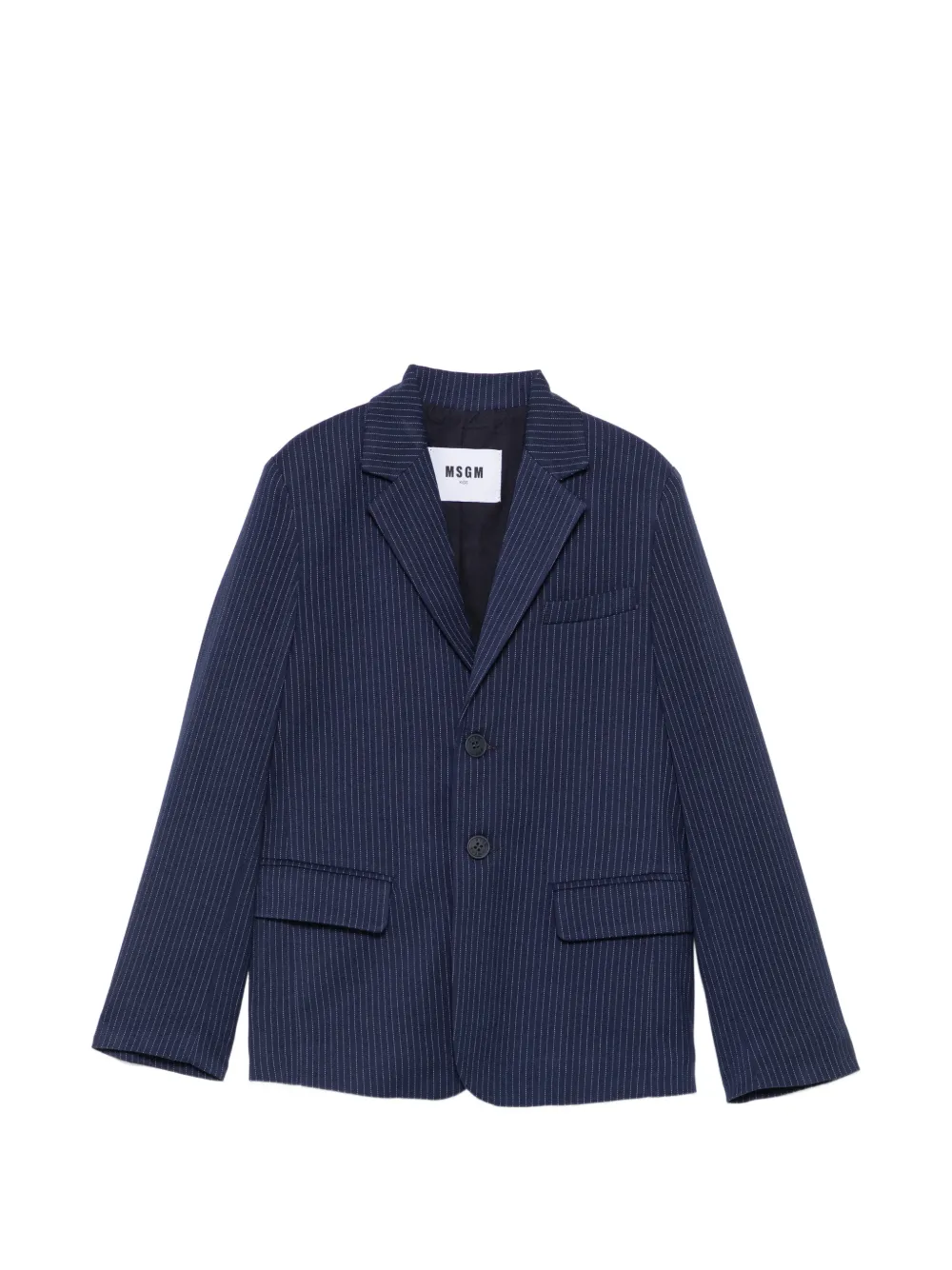 MSGM Kids pinstripe blazer - Blu