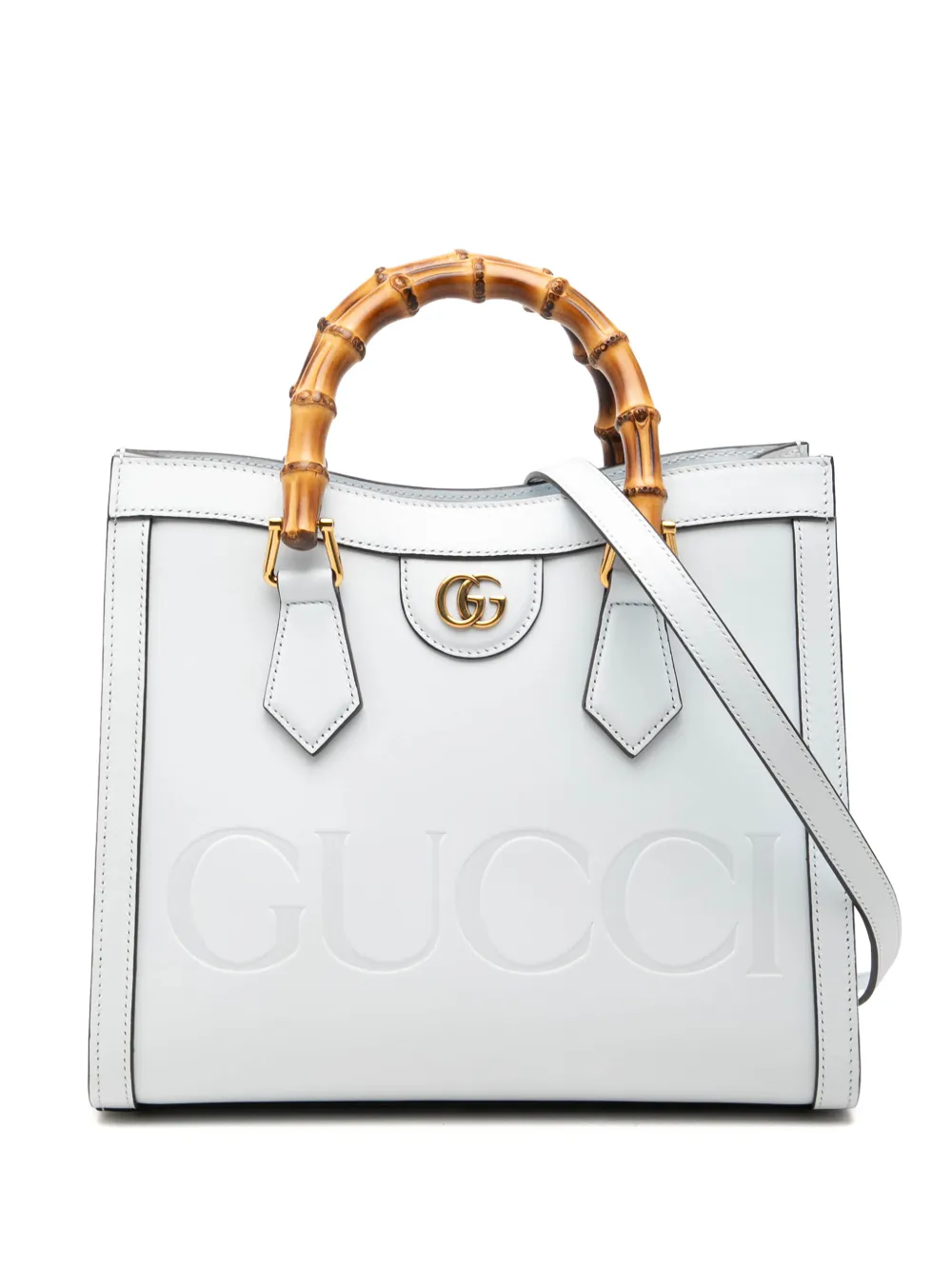 Gucci Pre-Owned 2016-2026 mittelgroße Bamboo Diana Satchel-Tasche - Weiß