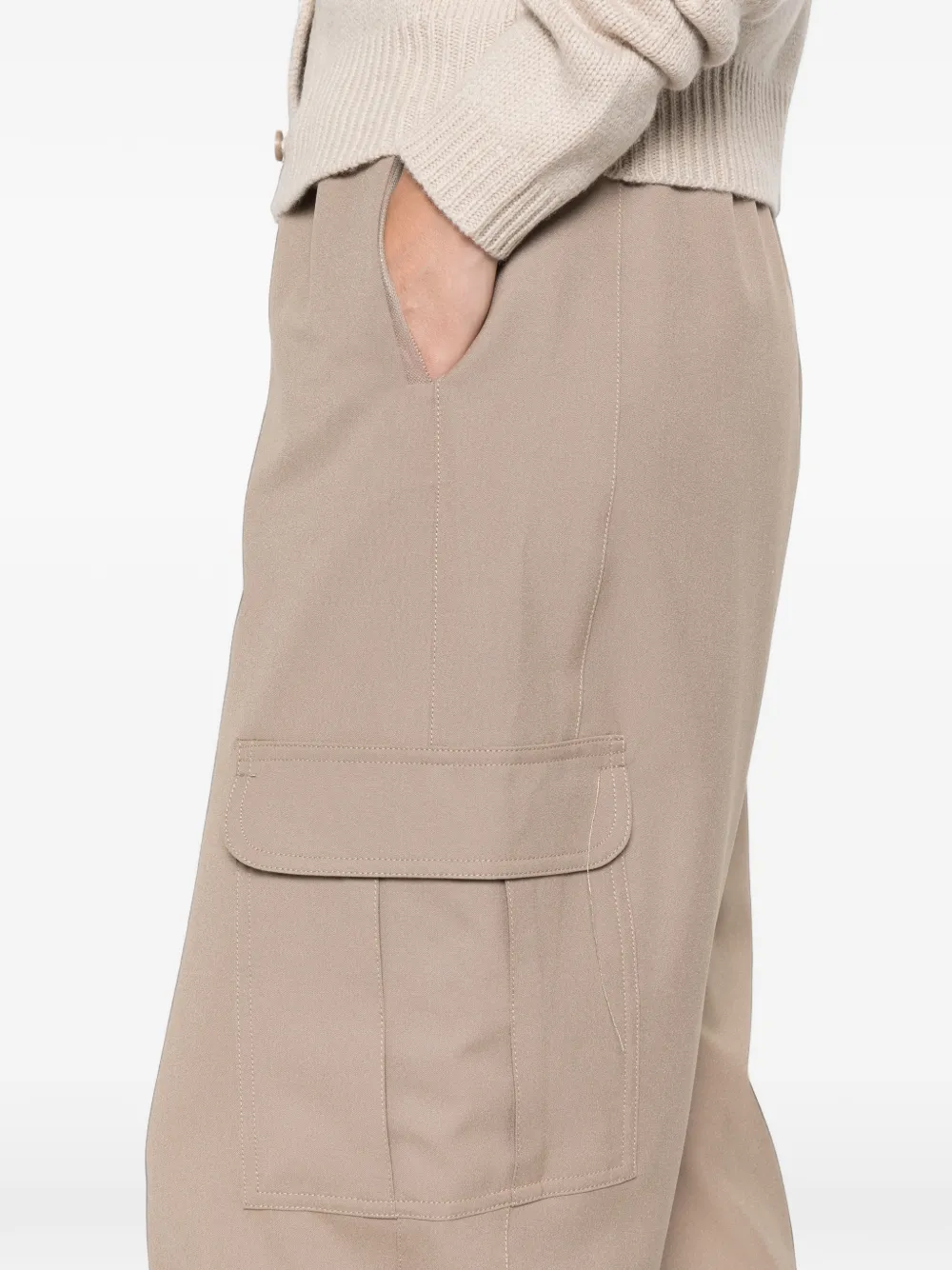Fabiana Filippi Broek met elastische taille Bruin