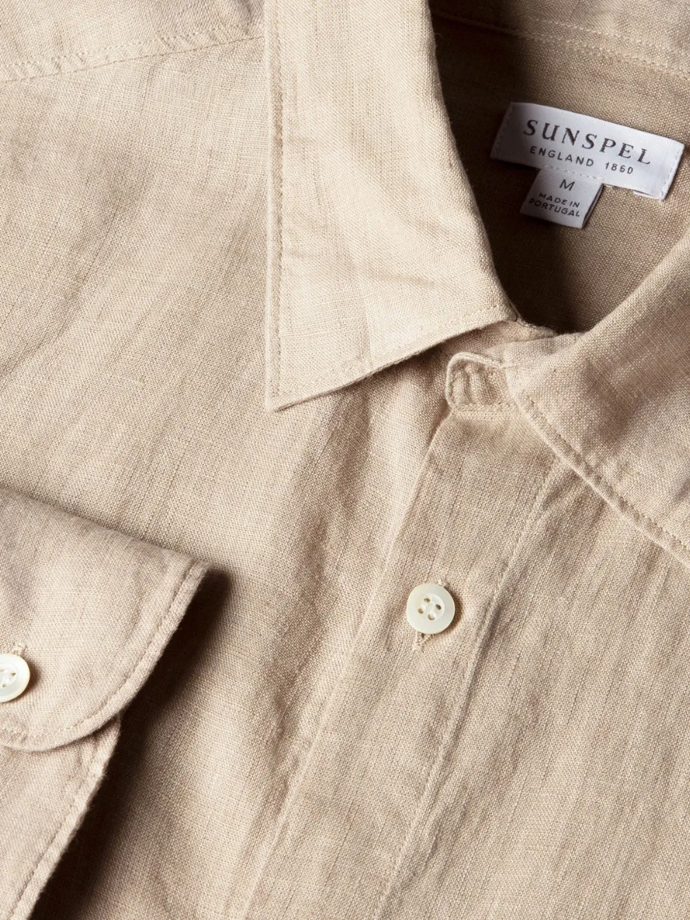 Sunspel Overhemd met lange mouwen Beige