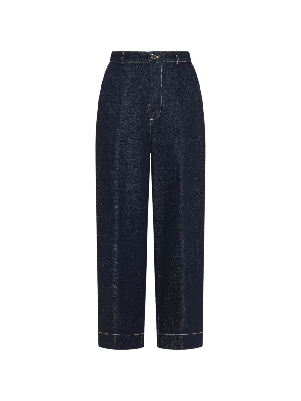 Seventy contrast-stitch wide-leg jeans - Blu