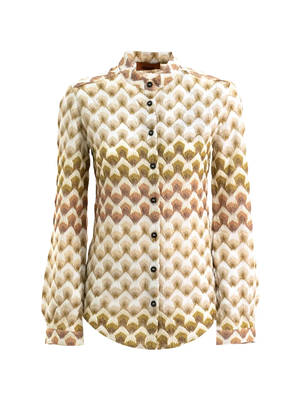 Missoni viscose lamé shirt with lace motif - Nude