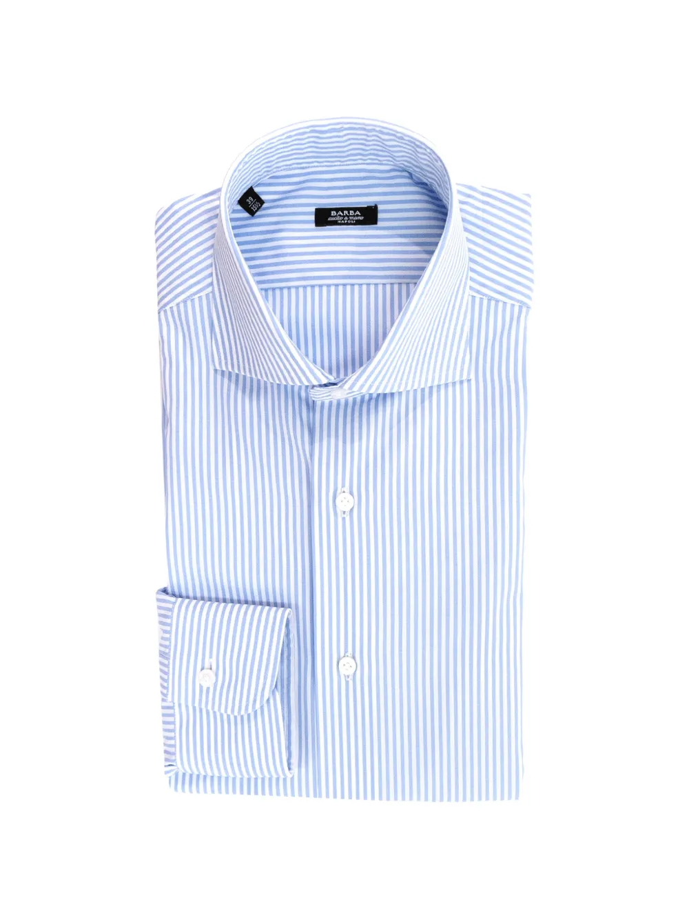 Barba vertical-stripe spread-collar shirt - Bianco