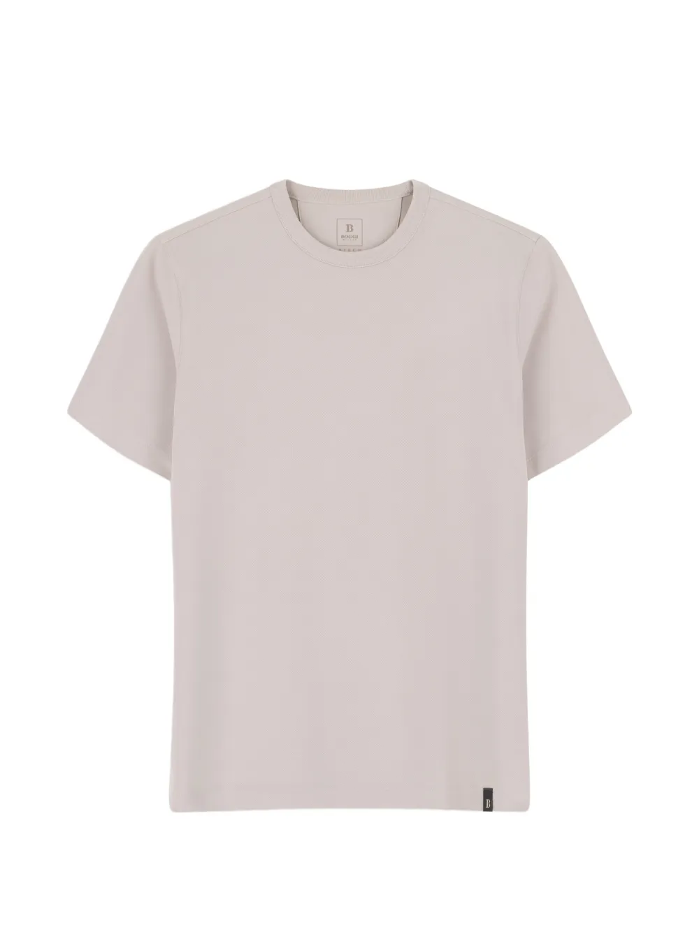 Boggi Milano T-shirt in diagonal cotton-blend jersey B-Tech - Toni neutri