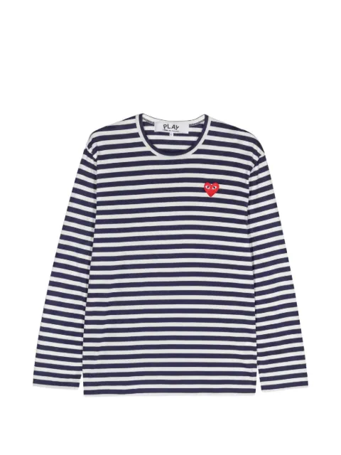 Comme Des Garçons Play heart-patch striped T-shirt