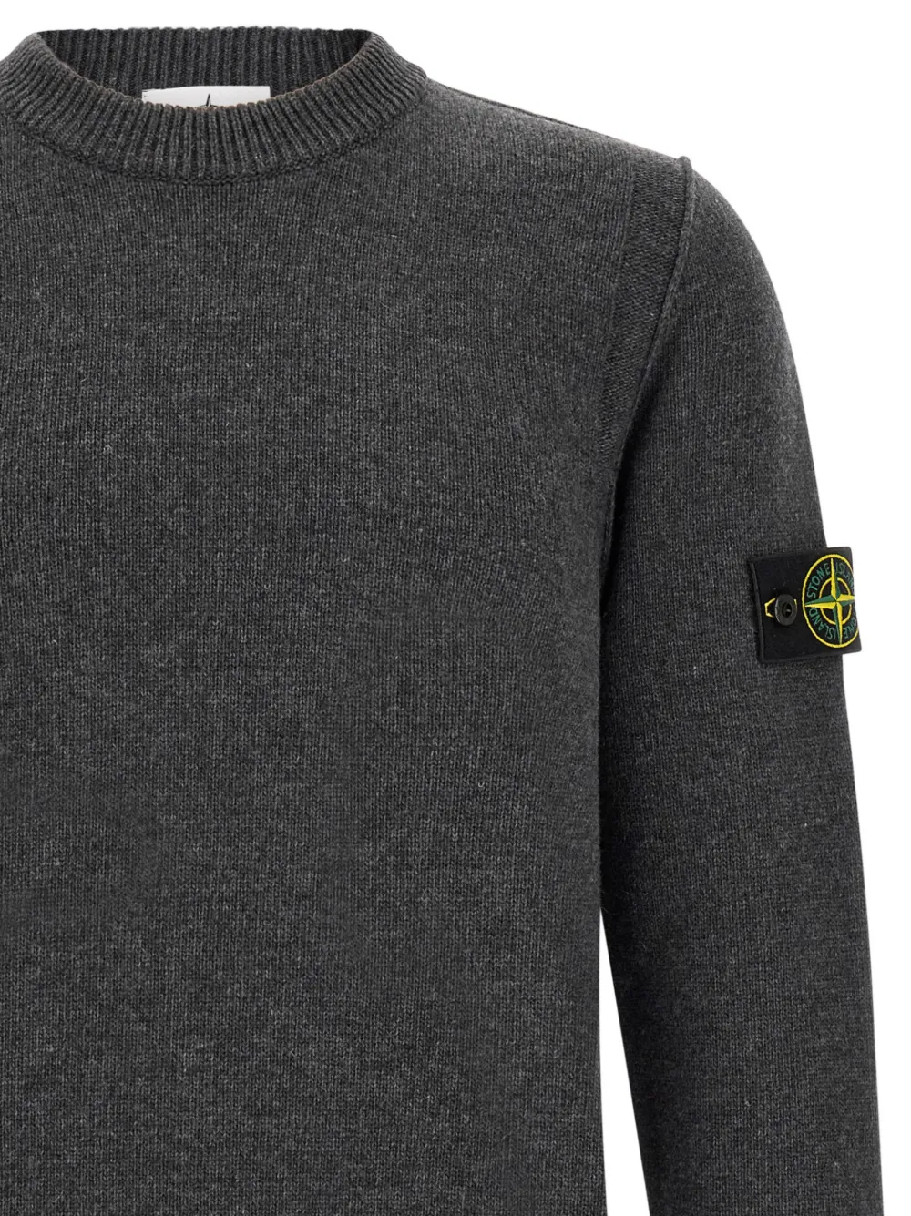 Stone Island Trui met logopatch Grijs