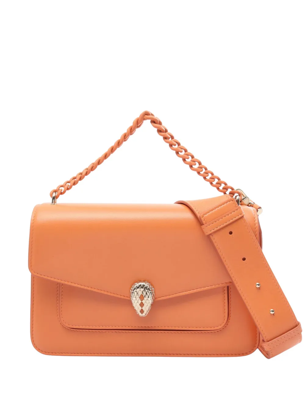 Bvlgari Pre-Owned 2010-2026 Serpenti Forever Satchel-Tasche mit Kettenriemen - Orange