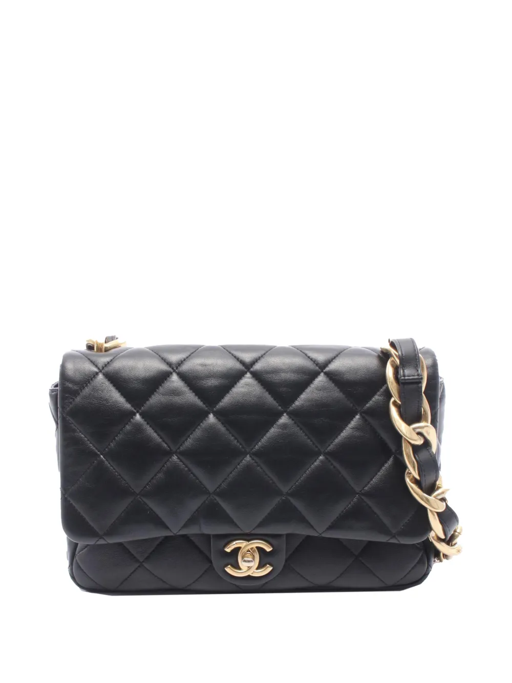 CHANEL Pre-Owned 2021-2026 Small Quilted Lambskin Funky Town Flap shoulder bag - Black