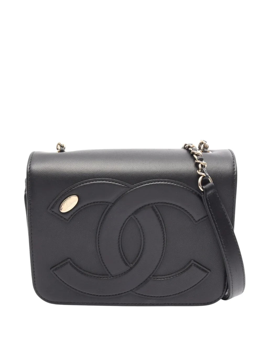 CHANEL Pre-Owned 2019 Lambskin CC Mania Flap crossbody bag - Black
