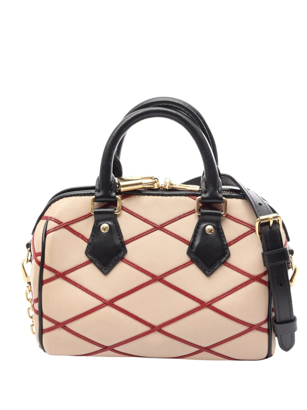 Louis Vuitton Pre-Owned 2000-2026 Malletage Speedy Bandouliere Satchel-Tasche 20cm - Nude