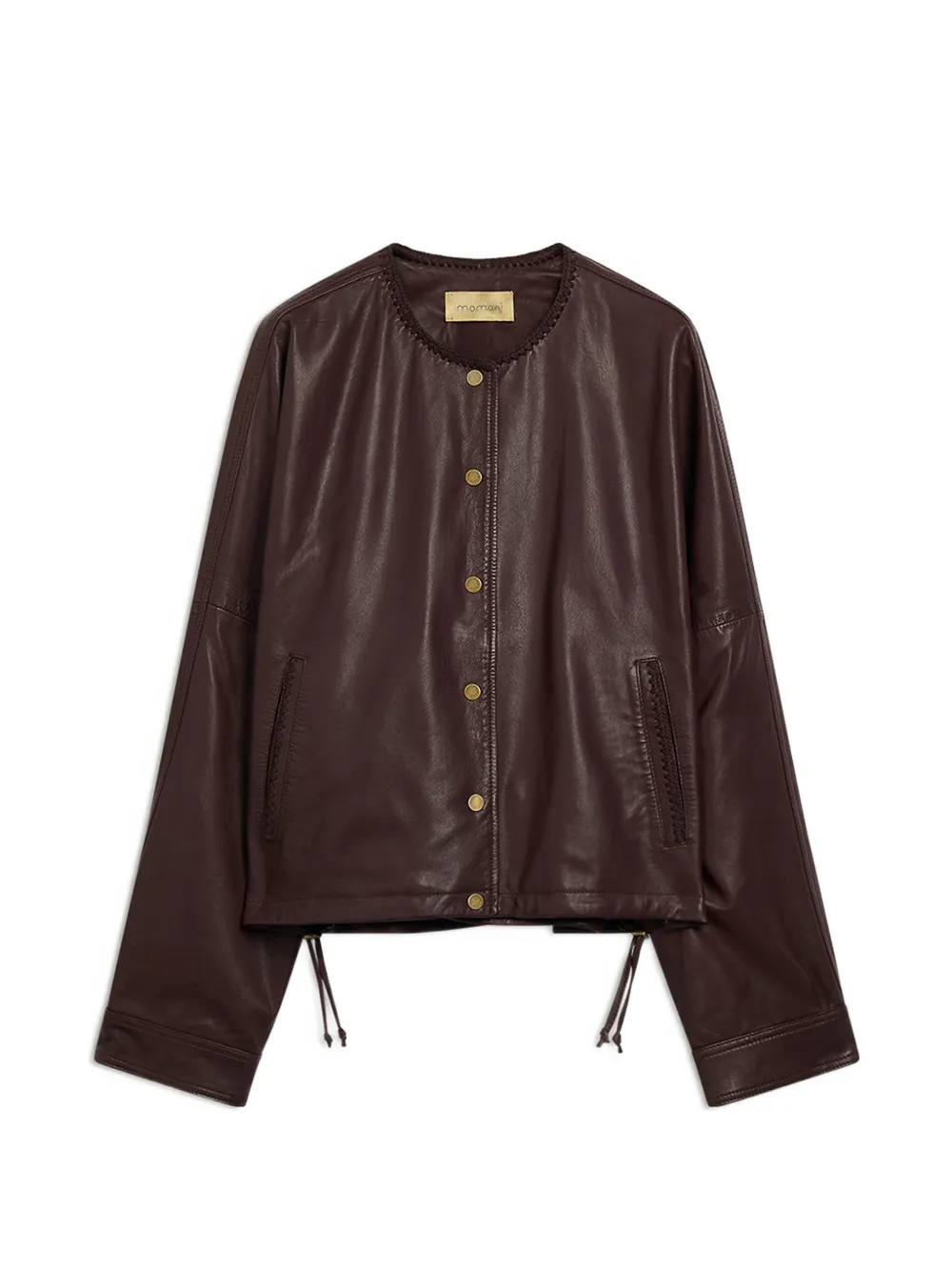 MOMONÌ Kaldor leather jacket - Marrone