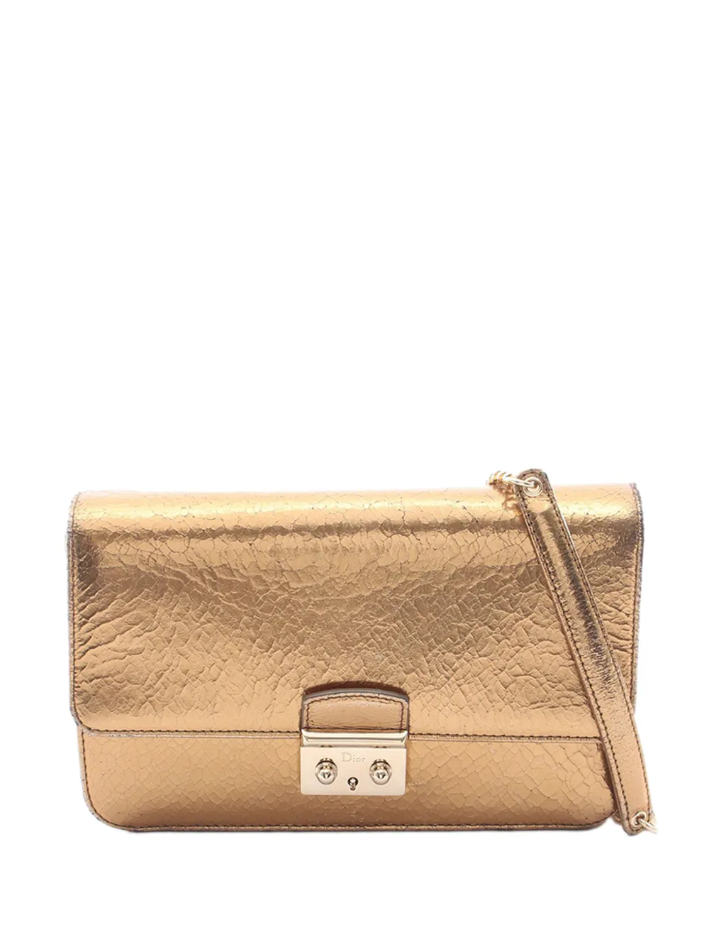 Christian Dior Pre-Owned 20th Century Metallic Calfskin Miss Dior Promenade crossbody bag - Gold