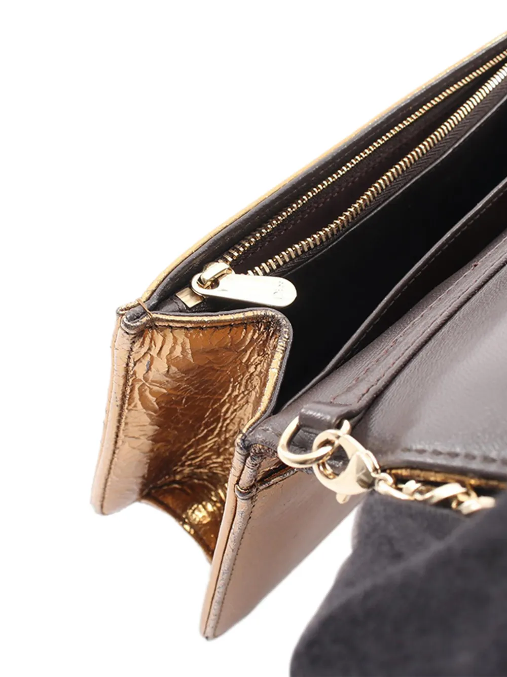 Dior Pre-owned 20th Century Metallic Calfskin Miss Dior Promenade Crossbody Bag in Gold, view 5