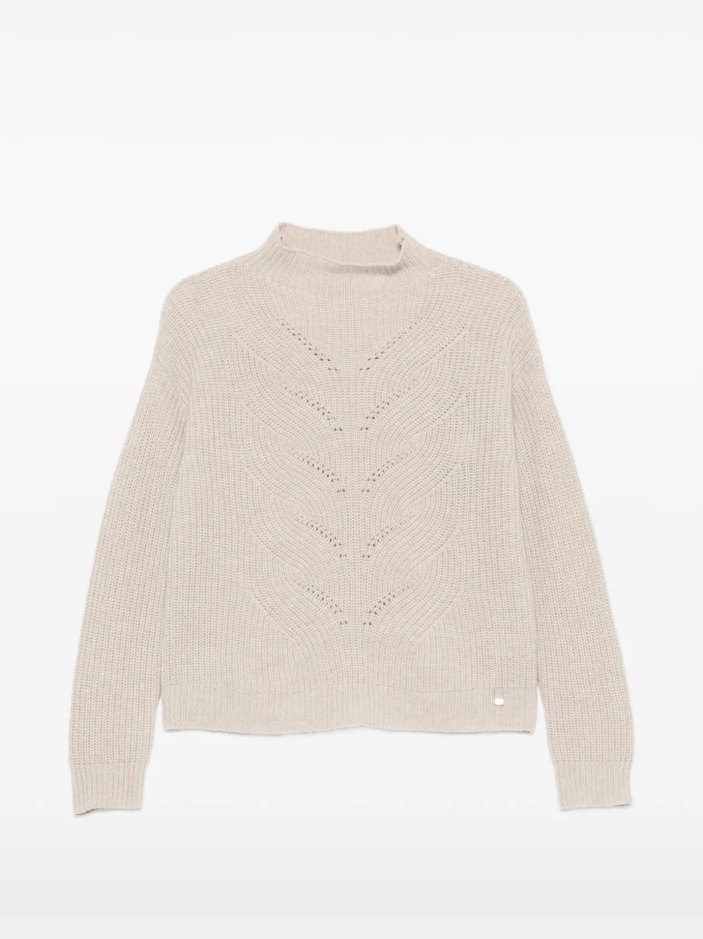 Herno pointelle-knit ribbed-trim sweater - Toni neutri