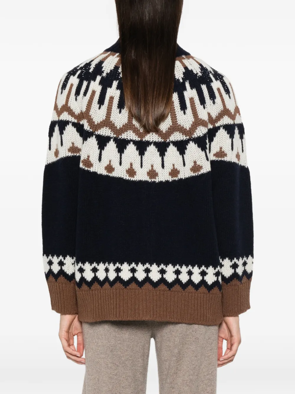 ERMANNO FIRENZE Vest met jacquard en verfraaid met pailletten Blauw