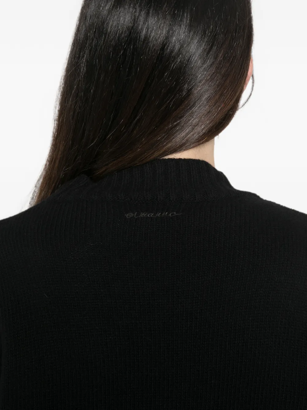 ERMANNO FIRENZE Vest met knoopsluiting en kanten afwerking Zwart
