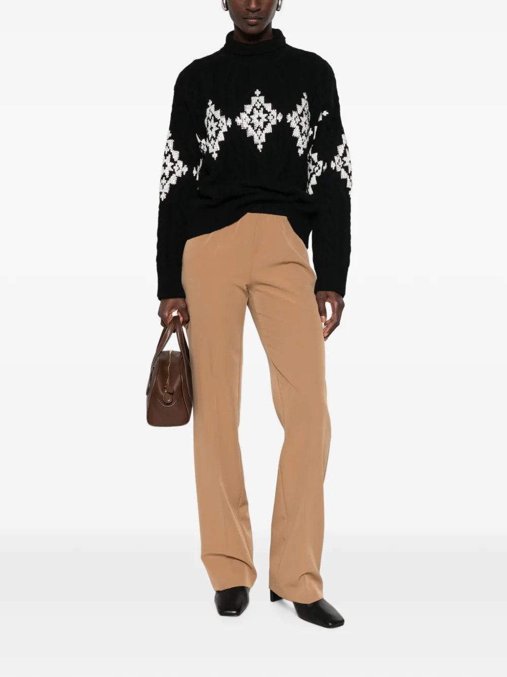 ERMANNO FIRENZE Straight broek Bruin