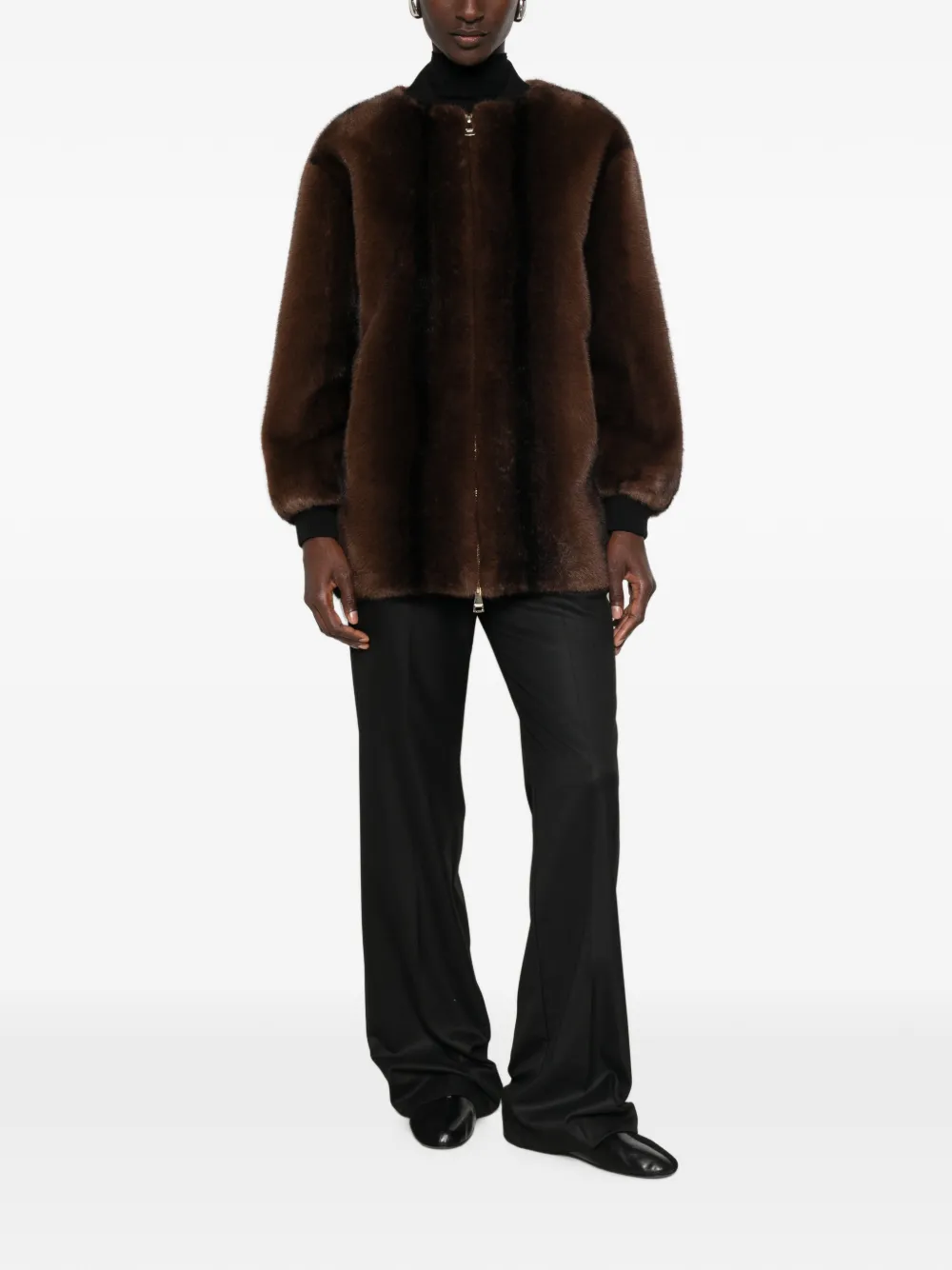 ERMANNO FIRENZE Jack van imitatiebont Bruin