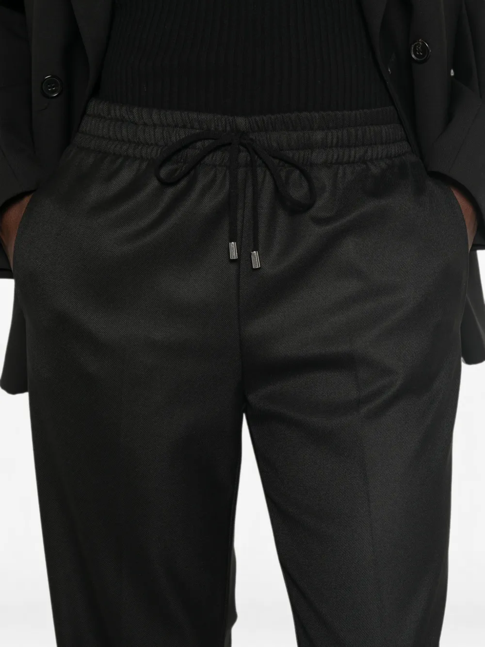 ERMANNO FIRENZE Pantalon met trekkoordtaille Zwart