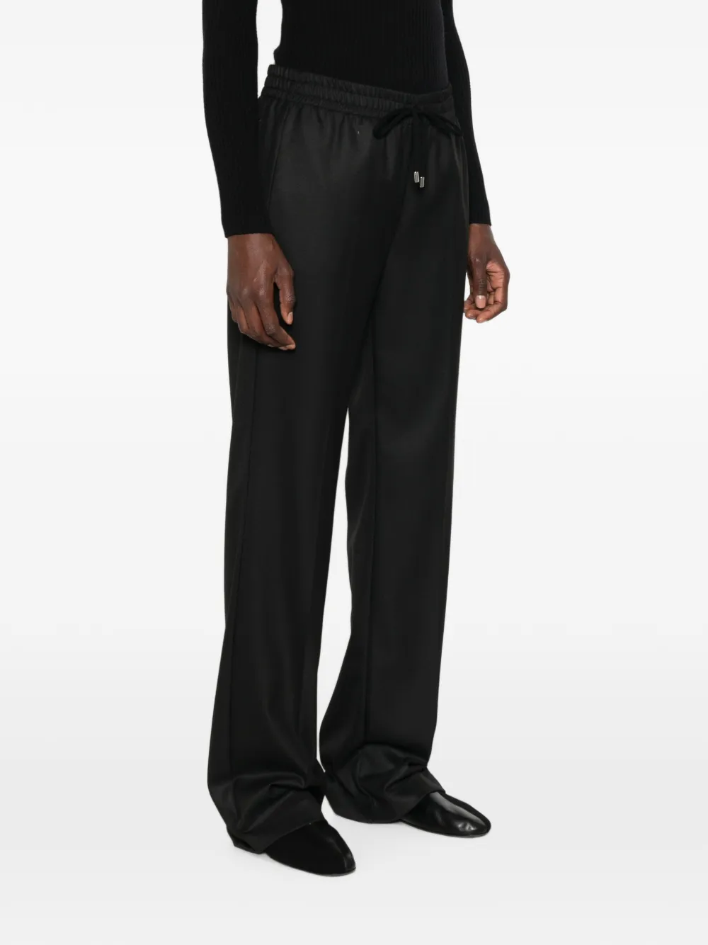 ERMANNO FIRENZE Pantalon met trekkoordtaille Zwart