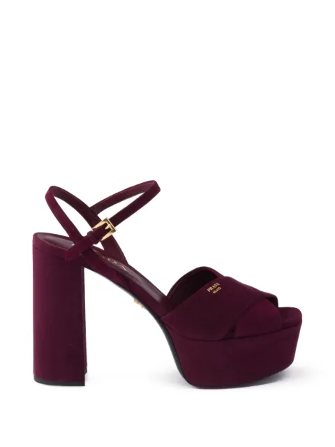 Prada suede platform sandals