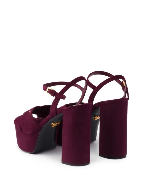 Prada プラットフォーム スエードサンダル | パープル | FARFETCH JP
