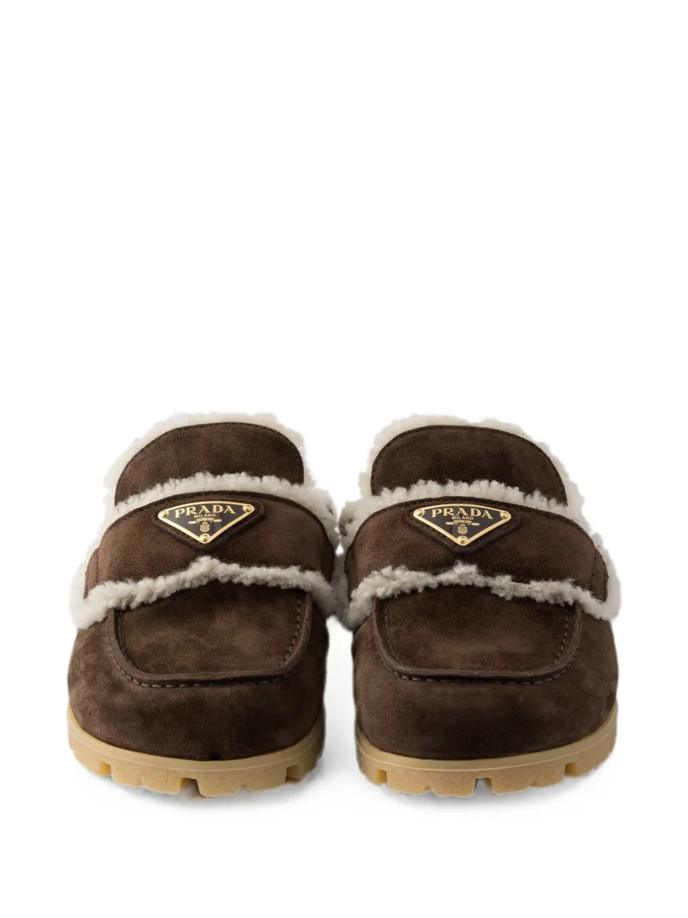 Prada suede and shearling mules Bruin