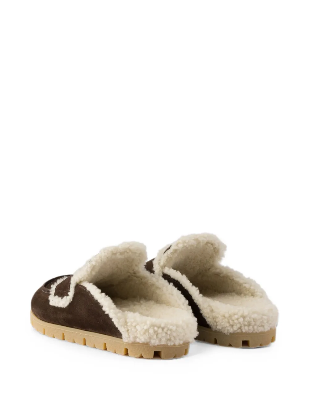 Prada suede and shearling mules Bruin