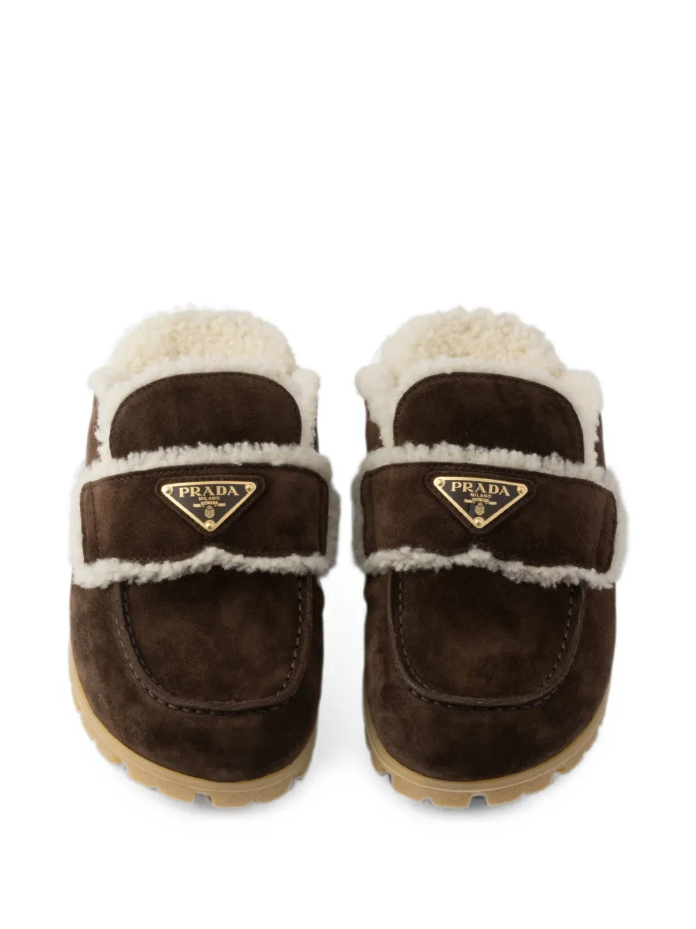 Prada suede and shearling mules Bruin