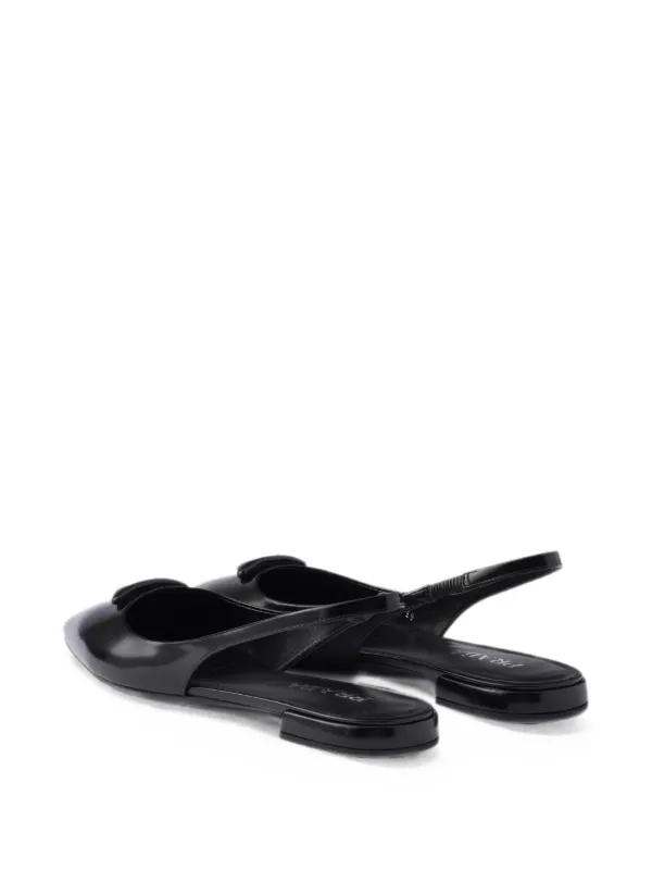Prada pointed-toe Slingback Ballet Flats | Black | FARFETCH