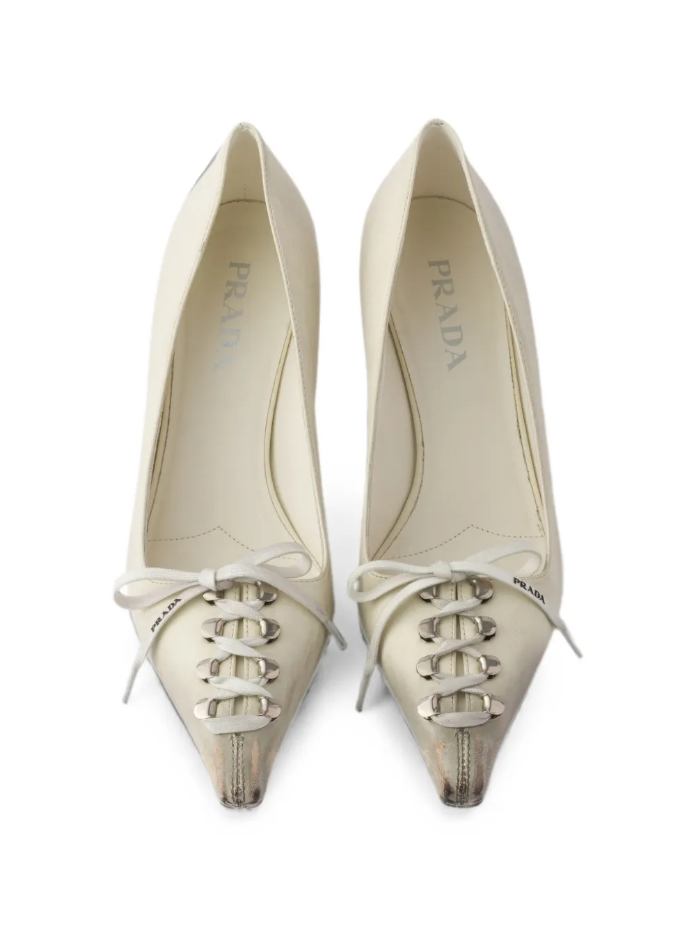 Prada Leren pumps Beige