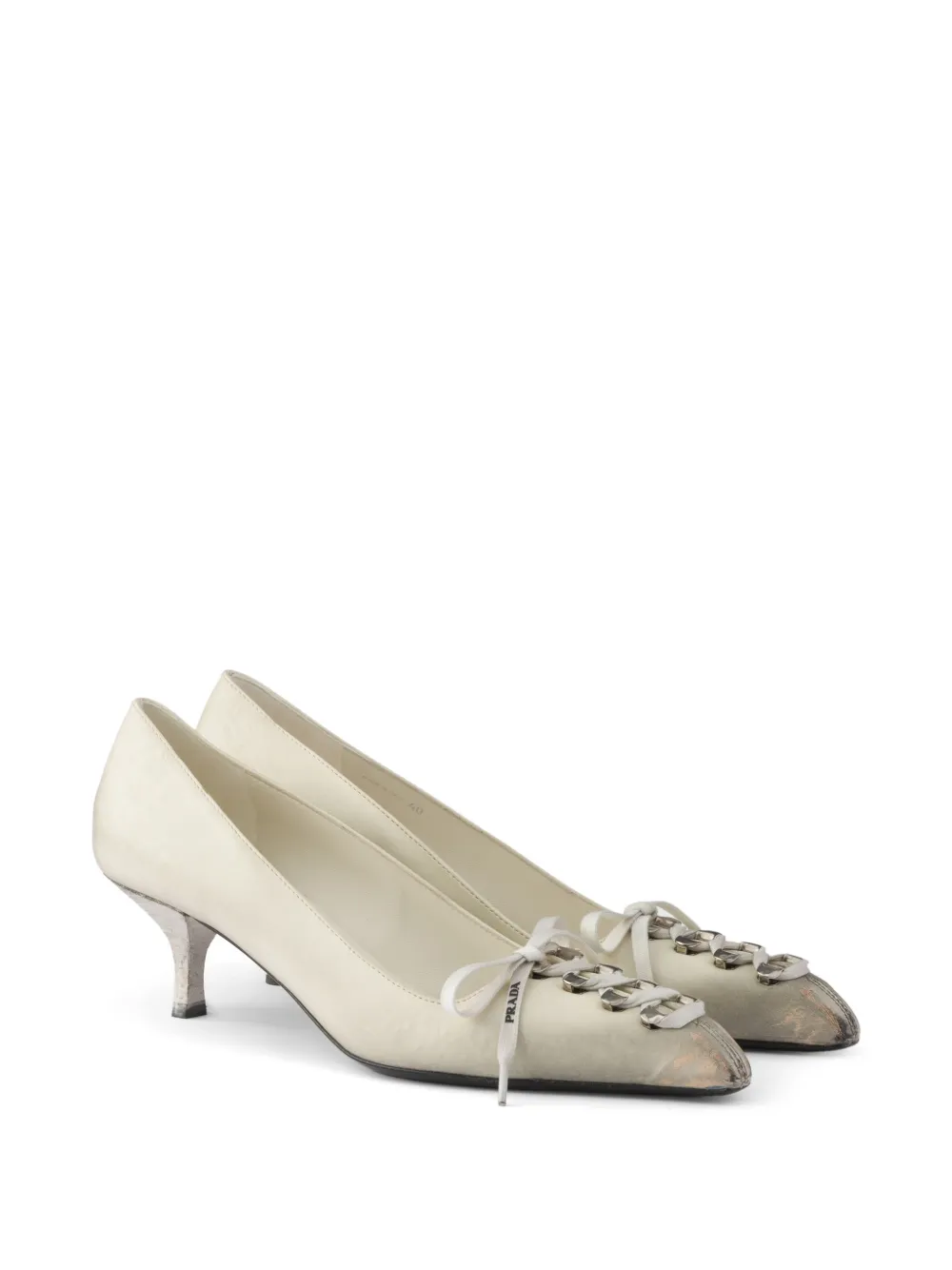 Prada Leren pumps Beige