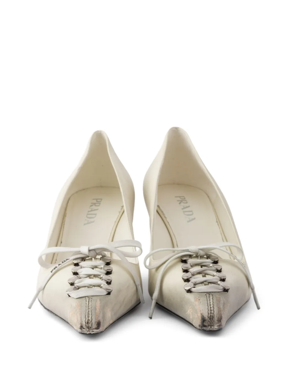 Prada Leren pumps Beige
