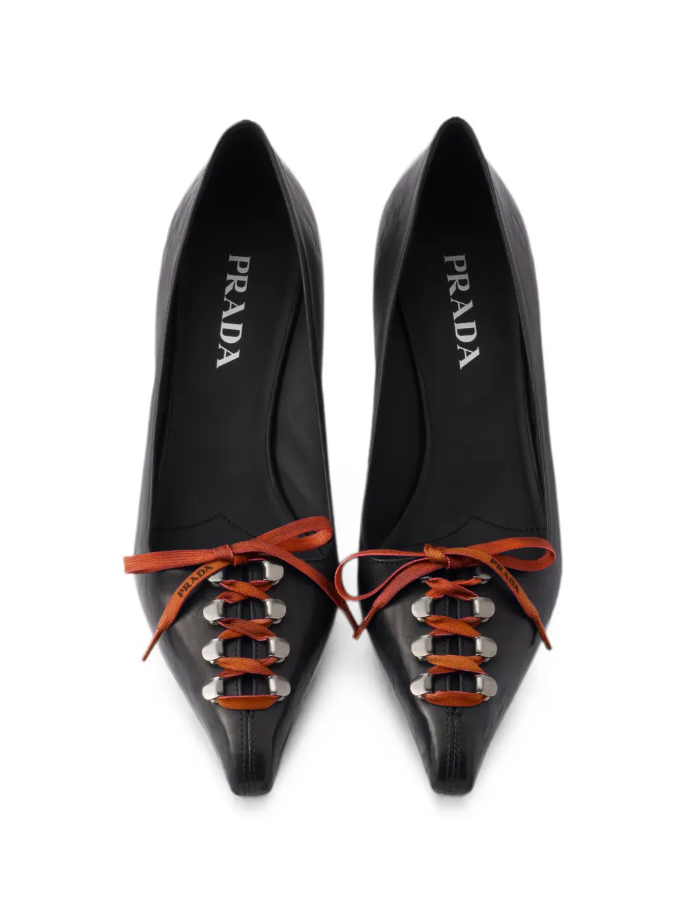 Prada Leren pumps Zwart