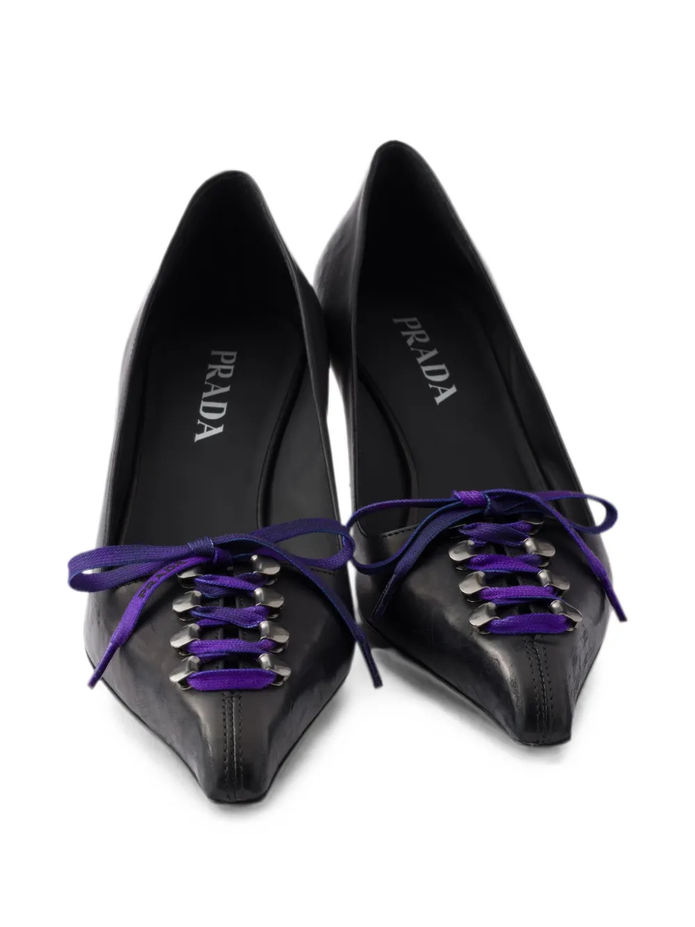 Prada Leren pumps Zwart
