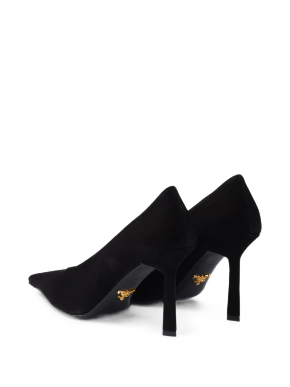 Prada suede pointy-toe pumps Zwart