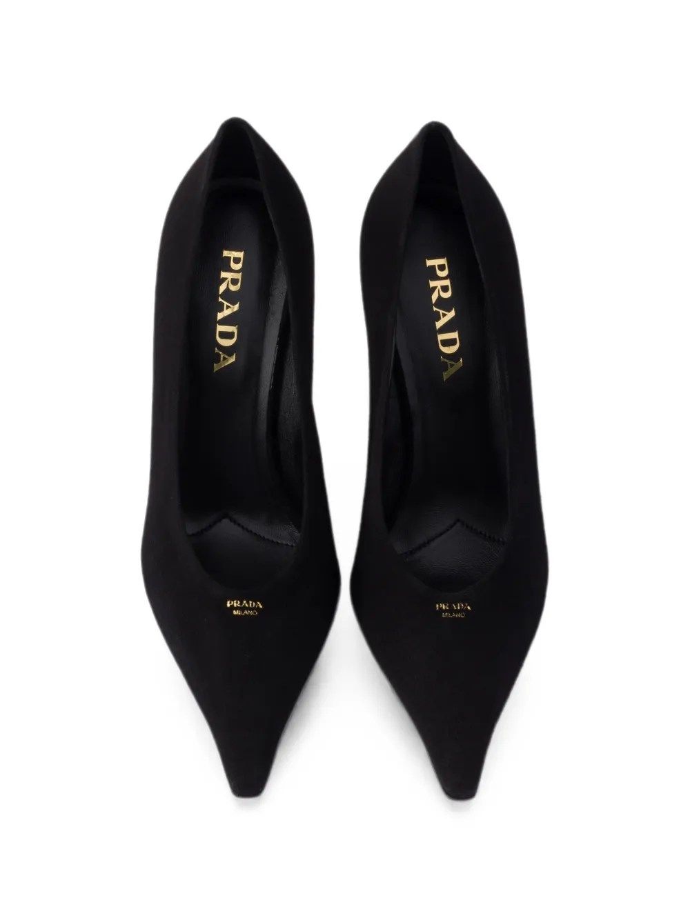 Prada suede pointy-toe pumps Zwart