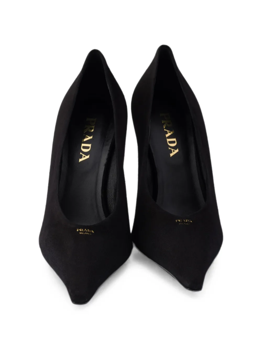 Prada suede pointy-toe pumps Zwart