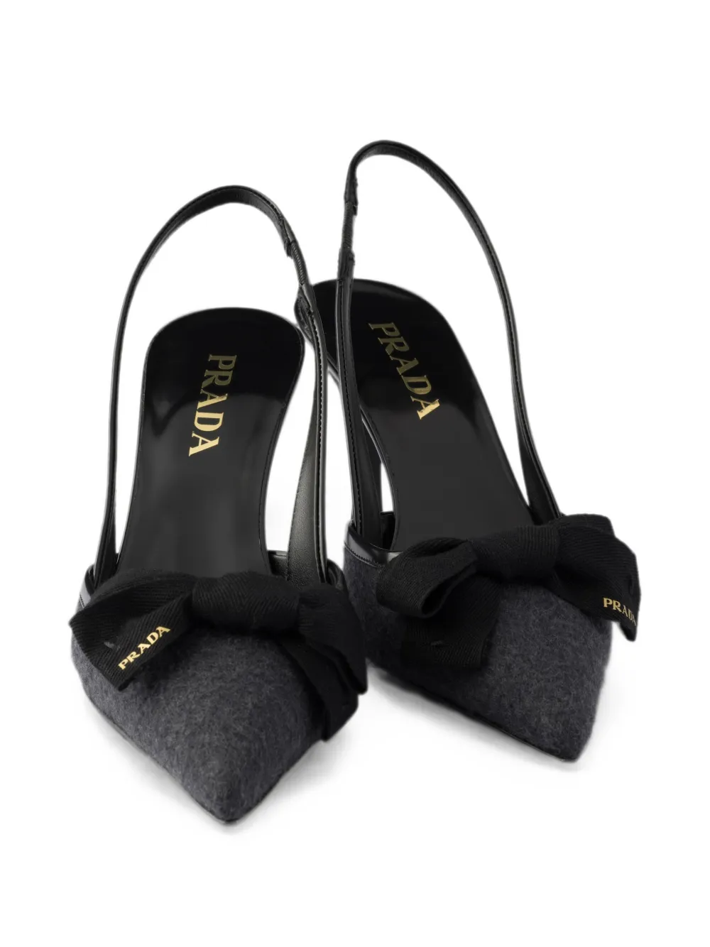 Prada fabric slingback pumps Grijs